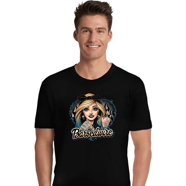 Daily_Deal_Shirts Premium Shirts, Unisex / Small / Black Barbedwire