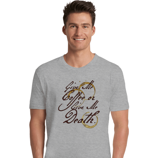 Secret_Shirts Premium Shirts, Unisex / Small / Sports Grey Give Me Coffee