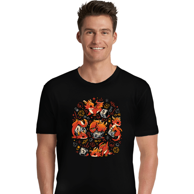 Daily_Deal_Shirts Premium Shirts, Unisex / Small / Black Tiny Dragon Dice