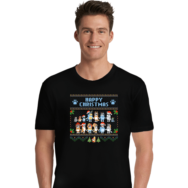 Daily_Deal_Shirts Premium Shirts, Unisex / Small / Black Happy Bluey Christmas