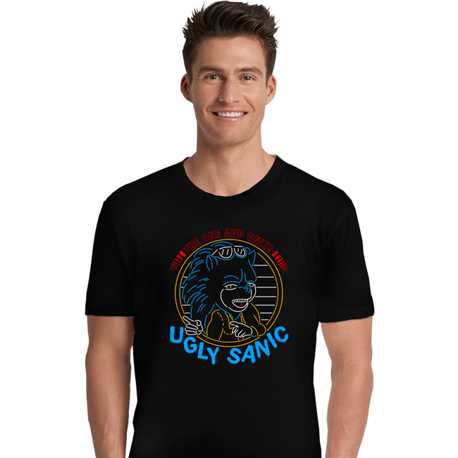 Daily_Deal_Shirts Premium Shirts, Unisex / Small / Black Ugly Sanic