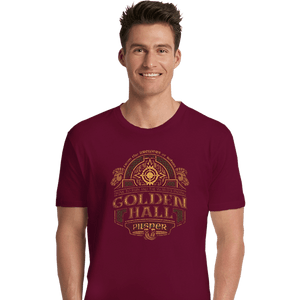 Shirts Premium Shirts, Unisex / Small / Maroon Golden Hall Pilsner