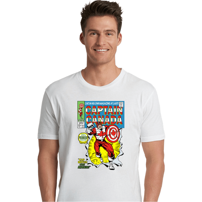 Daily_Deal_Shirts Premium Shirts, Unisex / Small / White Captain Canada