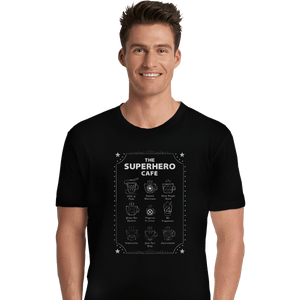 Shirts Premium Shirts, Unisex / Small / Black Superhero Cafe