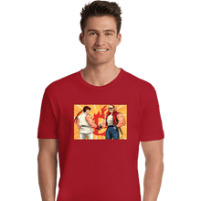Load image into Gallery viewer, Shirts Premium Shirts, Unisex / Small / Red Famous Handshake
