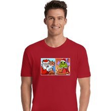Load image into Gallery viewer, Daily_Deal_Shirts Premium Shirts, Unisex / Small / Red Santa Yelling At Grinch
