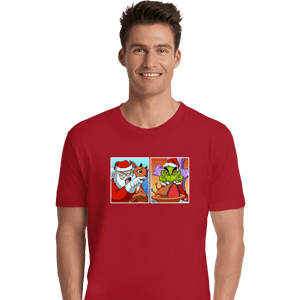 Daily_Deal_Shirts Premium Shirts, Unisex / Small / Red Santa Yelling At Grinch