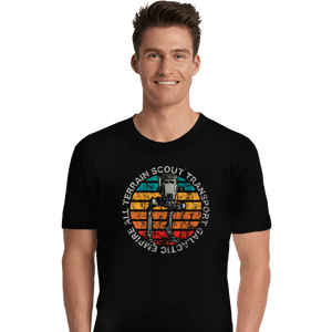 Shirts Premium Shirts, Unisex / Small / Black Retro AT-ST Sun
