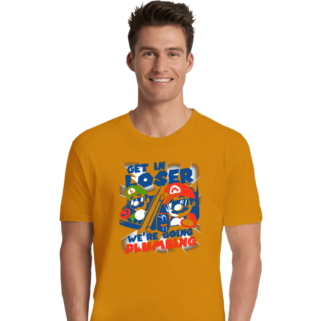 Daily_Deal_Shirts Premium Shirts, Unisex / Small / Gold Plumbing Time