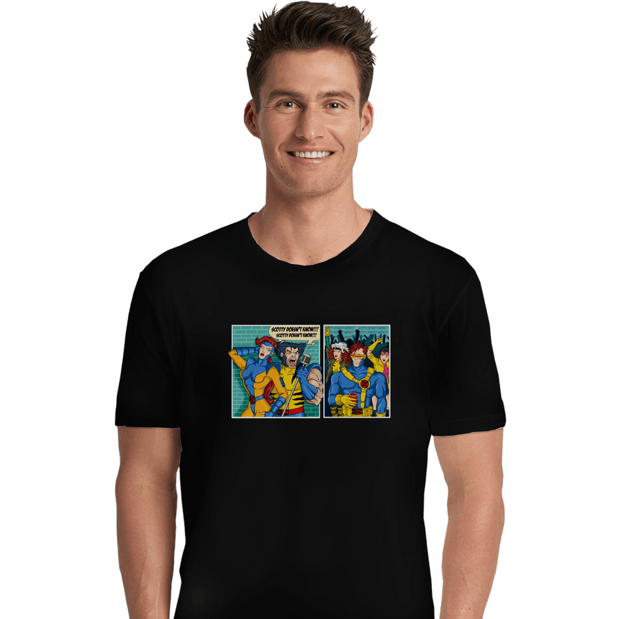 Shirts Premium Shirts, Unisex / Small / Black Scotty Doesn't Know