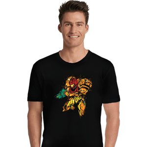 Shirts Premium Shirts, Unisex / Small / Black Metroid - Galactic Bounty Hunter