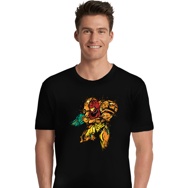 Shirts Premium Shirts, Unisex / Small / Black Metroid - Galactic Bounty Hunter