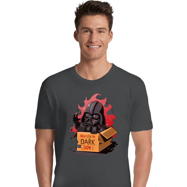 Daily_Deal_Shirts Premium Shirts, Unisex / Small / Charcoal Adopt The Dark Side