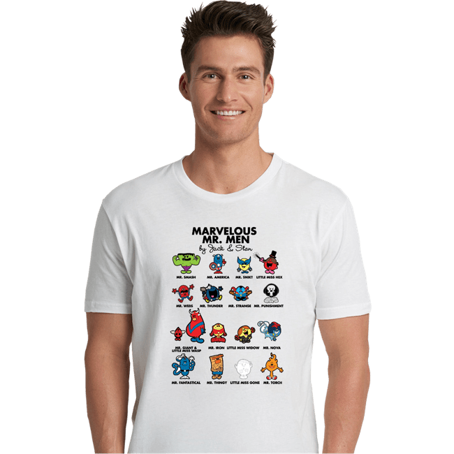 Daily_Deal_Shirts Premium Shirts, Unisex / Small / White Marvelous Mr. Men