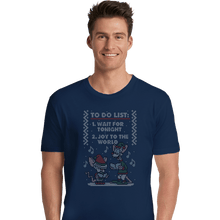 Load image into Gallery viewer, Shirts Premium Shirts, Unisex / Small / Navy Christmas List
