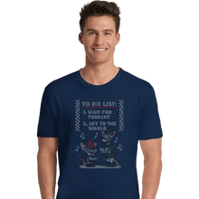 Load image into Gallery viewer, Shirts Premium Shirts, Unisex / Small / Navy Christmas List
