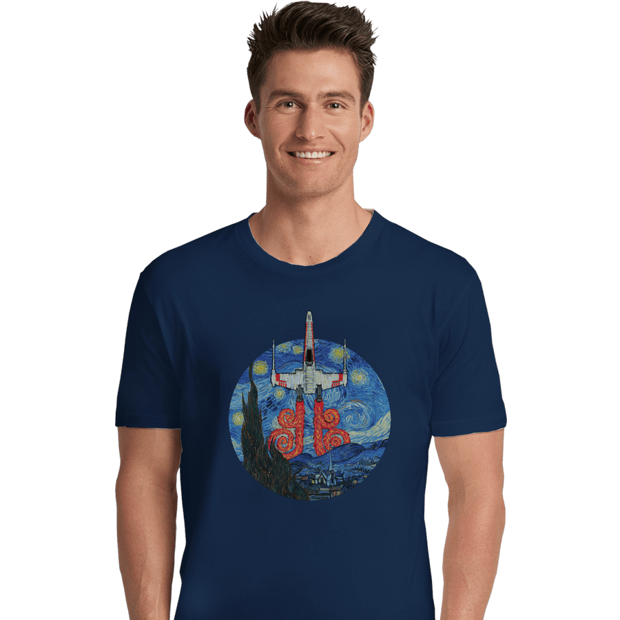 Shirts Premium Shirts, Unisex / Small / Navy Starry Fighter