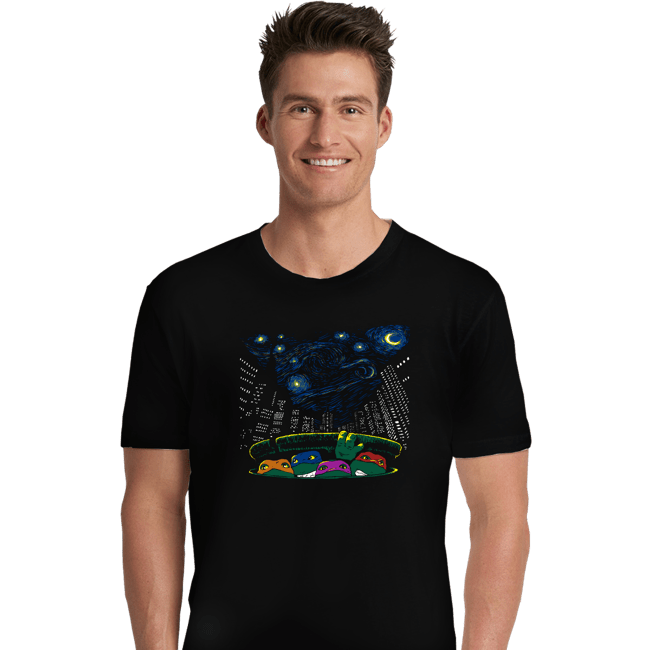 Daily_Deal_Shirts Premium Shirts, Unisex / Small / Black Starry City Night