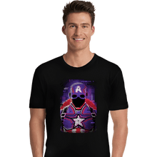 Load image into Gallery viewer, Shirts Premium Shirts, Unisex / Small / Black Glitch Captain America
