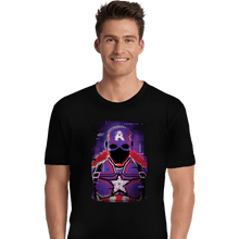Load image into Gallery viewer, Shirts Premium Shirts, Unisex / Small / Black Glitch Captain America
