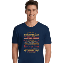 Load image into Gallery viewer, Shirts Premium Shirts, Unisex / Small / Navy The Bibliotecas Rap
