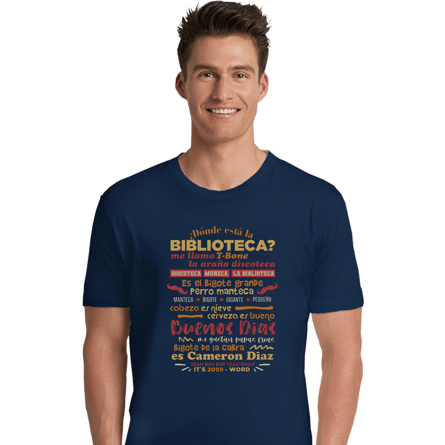 Shirts Premium Shirts, Unisex / Small / Navy The Bibliotecas Rap