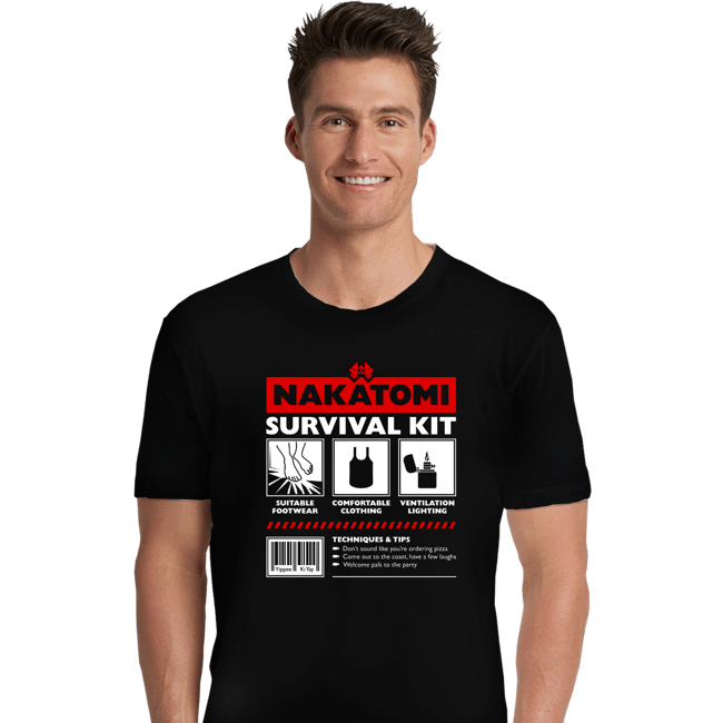 Daily_Deal_Shirts Premium Shirts, Unisex / Small / Black Nakatomi Survival Kit