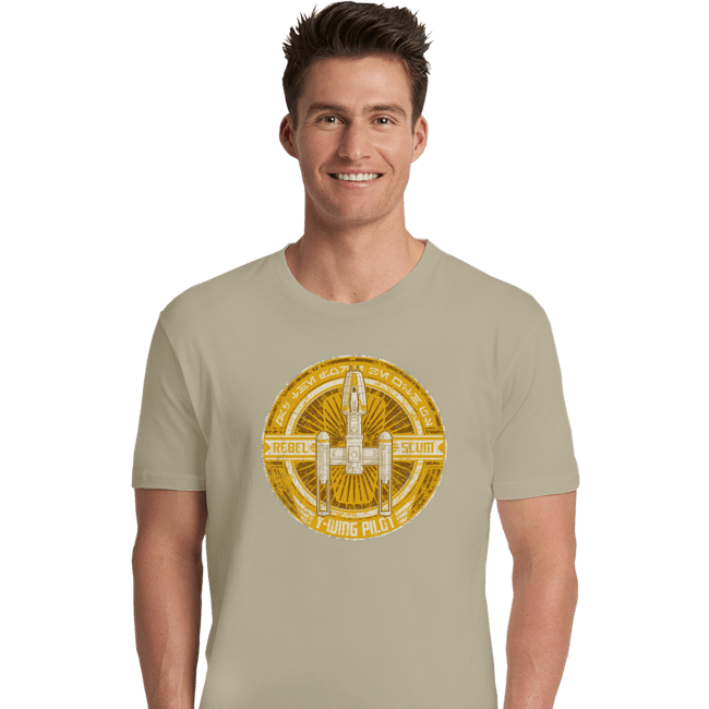 Shirts Premium Shirts, Unisex / Small / Natural Rebel Scum: Y-Wing Pilot