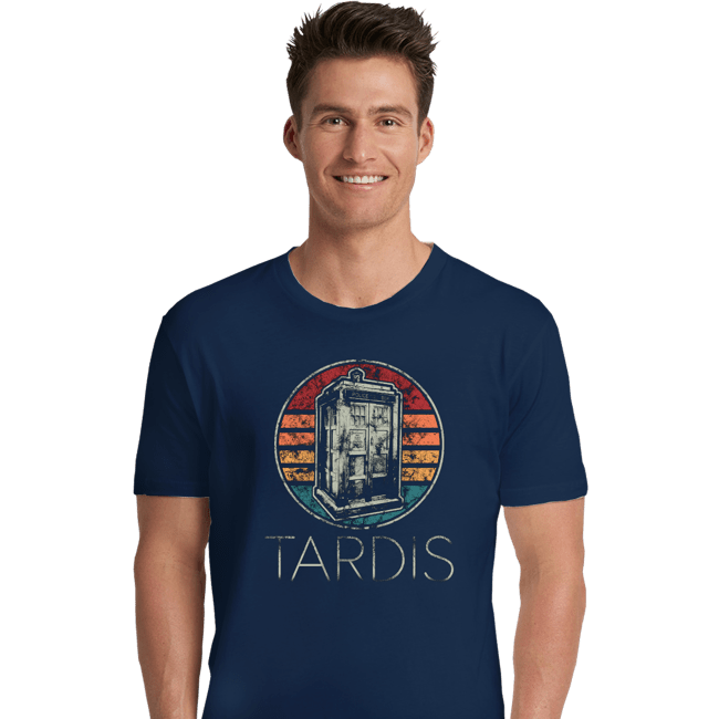 Shirts Premium Shirts, Unisex / Small / Navy Vintage Tardis