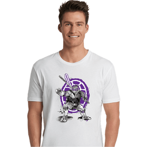 Daily_Deal_Shirts Premium Shirts, Unisex / Small / White Donatello Sumi-e