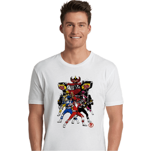 Shirts Premium Shirts, Unisex / Small / White Power Rangers Sumi-e