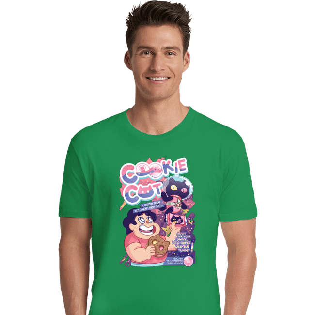 Shirts Premium Shirts, Unisex / Small / Irish Green Cookie Cat