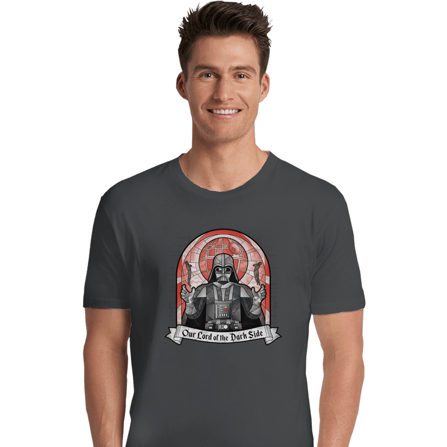 Shirts Premium Shirts, Unisex / Small / Charcoal Our Lord Of The Dark Side