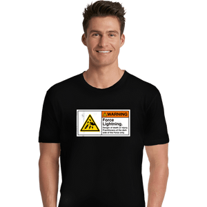 Daily_Deal_Shirts Premium Shirts, Unisex / Small / Black Caution Force Lightning