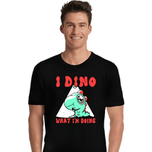 Load image into Gallery viewer, Shirts Premium Shirts, Unisex / Small / Black Confused Dino
