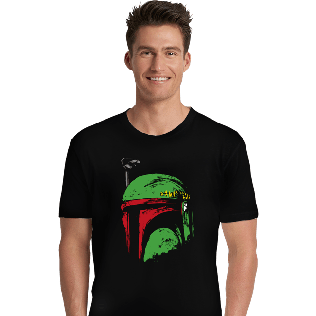 Shirts Premium Shirts, Unisex / Small / Black Bounty Hunter Helmet