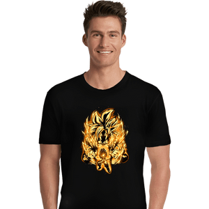 Shirts Premium Shirts, Unisex / Small / Black Golden SSj4