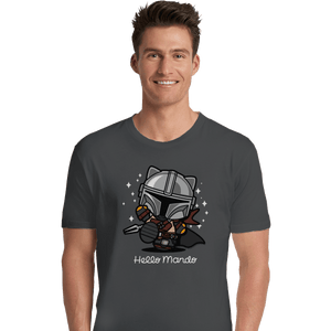 Shirts Premium Shirts, Unisex / Small / Charcoal Hello Mando