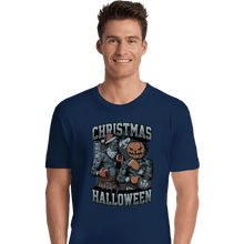 Load image into Gallery viewer, Secret_Shirts Premium Shirts, Unisex / Small / Navy Christmas VS Halloween

