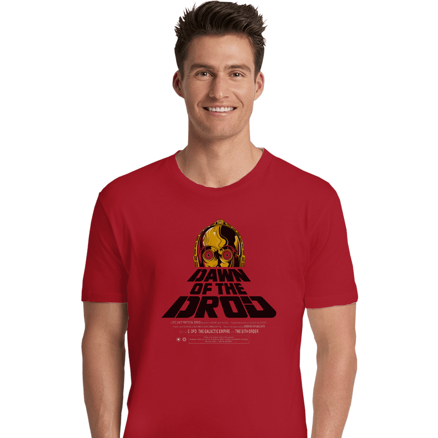 Shirts Premium Shirts, Unisex / Small / Red Dawn Of The Droid