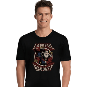 Shirts Premium Shirts, Unisex / Small / Black Lawful Naughty Santa