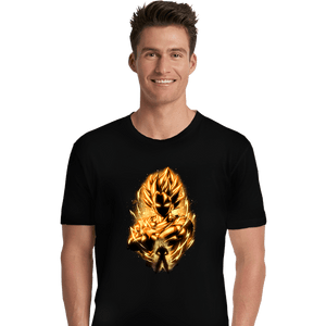 Shirts Premium Shirts, Unisex / Small / Black Golden Saiyan Vegito