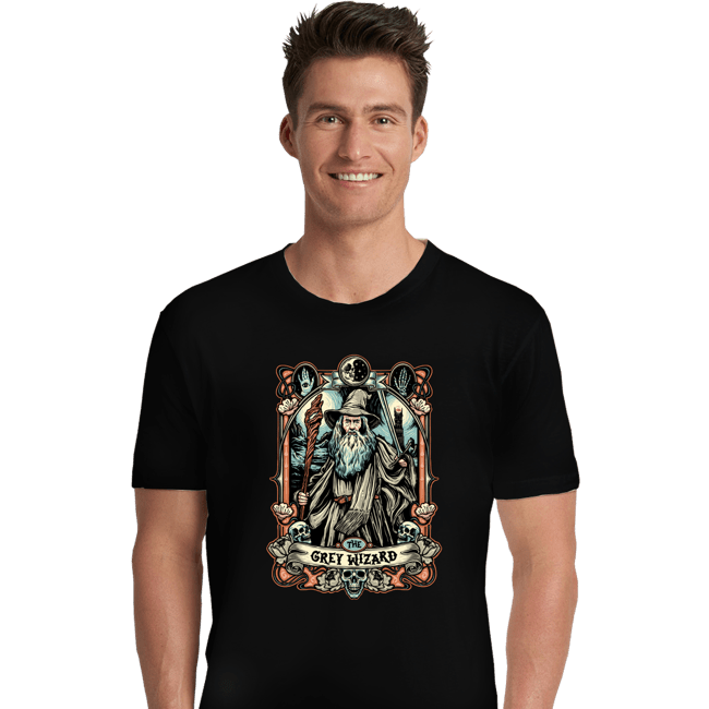 Daily_Deal_Shirts Premium Shirts, Unisex / Small / Black The Grey Wizard Crest