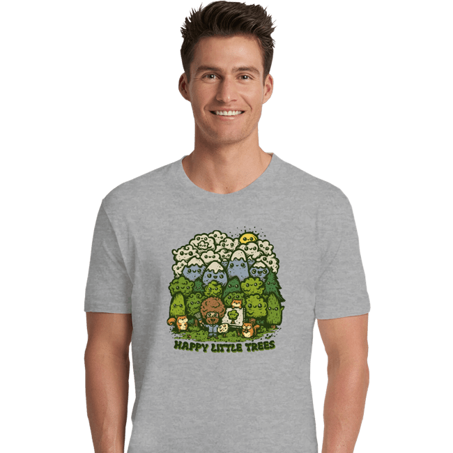 Daily_Deal_Shirts Premium Shirts, Unisex / Small / Sports Grey Happy Trees