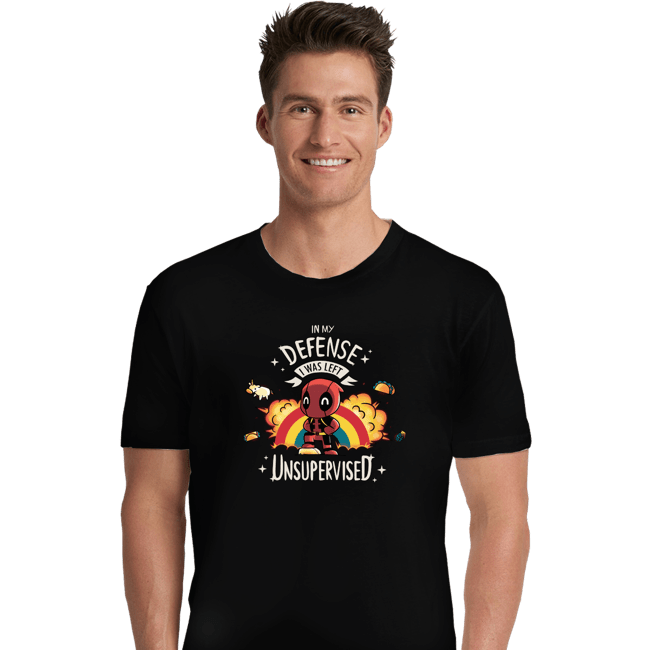 Shirts Premium Shirts, Unisex / Small / Black Unsupervised Deadpool