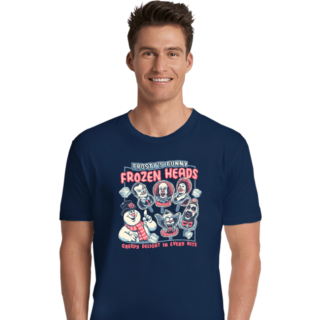 Daily_Deal_Shirts Premium Shirts, Unisex / Small / Navy Frozen Heads