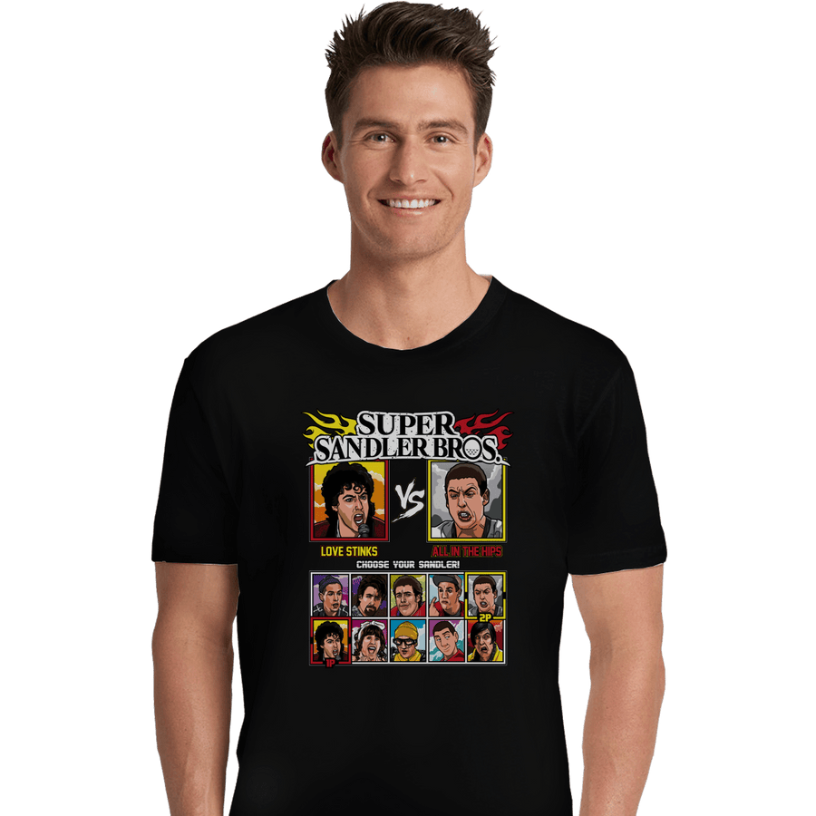 Shirts Premium Shirts, Unisex / Small / Black Super Sandler Bros