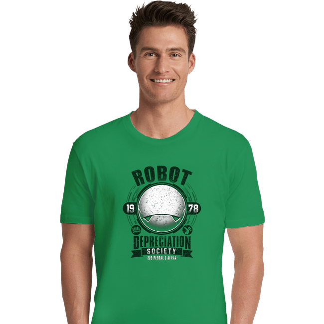 Shirts Premium Shirts, Unisex / Small / Irish Green Robot Depreciation Society