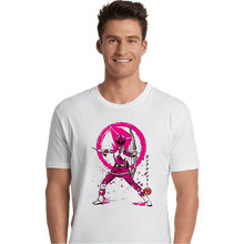 Load image into Gallery viewer, Shirts Premium Shirts, Unisex / Small / White Pink Ranger Sumi-e
