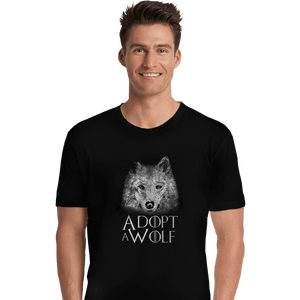 Shirts Premium Shirts, Unisex / Small / Black Adopt A Wolf